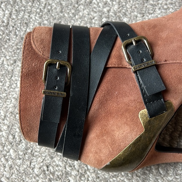 Gianni Bini suede open toe booties - Picture 3 of 6